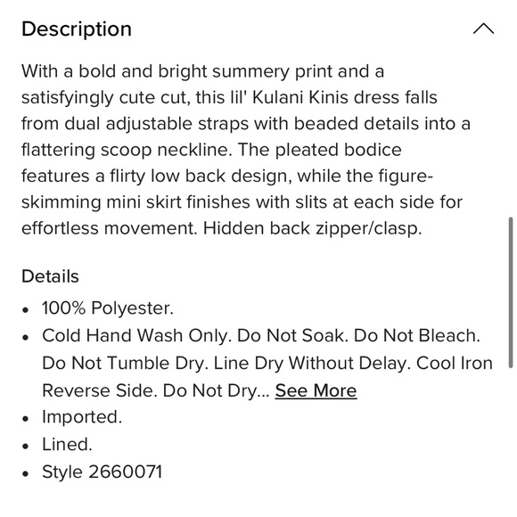 Kulani Kinis Pilila Beaded String Floral Mini Dress Havana Haven Hawaiian sz S - Picture 10 of 16